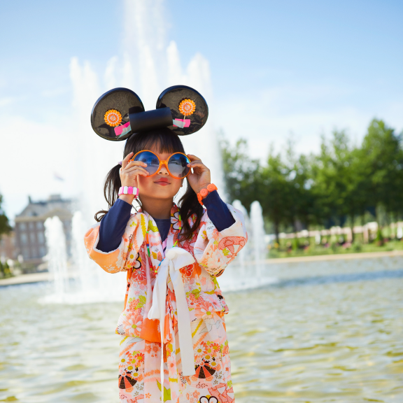 Meisje als Minnie Mouse