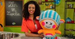 Presentatrice met pop